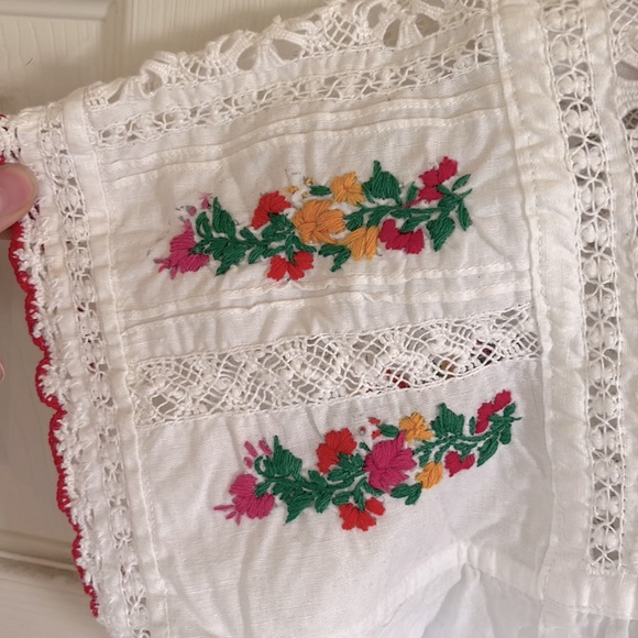Vintage Mexican Floral Embroidered Dress - Size Large - Picture 5 of 7